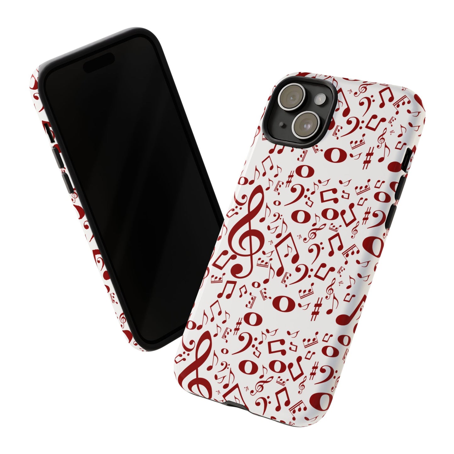 Musical Note Phone Case, Tough iPhone Cover, Gift for Musicians, Customizable, Music Lover's Accessory, Durable Phone Protection