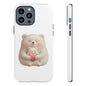 Cute Bear Phone Case, Tough Cases, Animal Lover Gift, Kids Accessories, Mother’s Day, Heartwarming Design