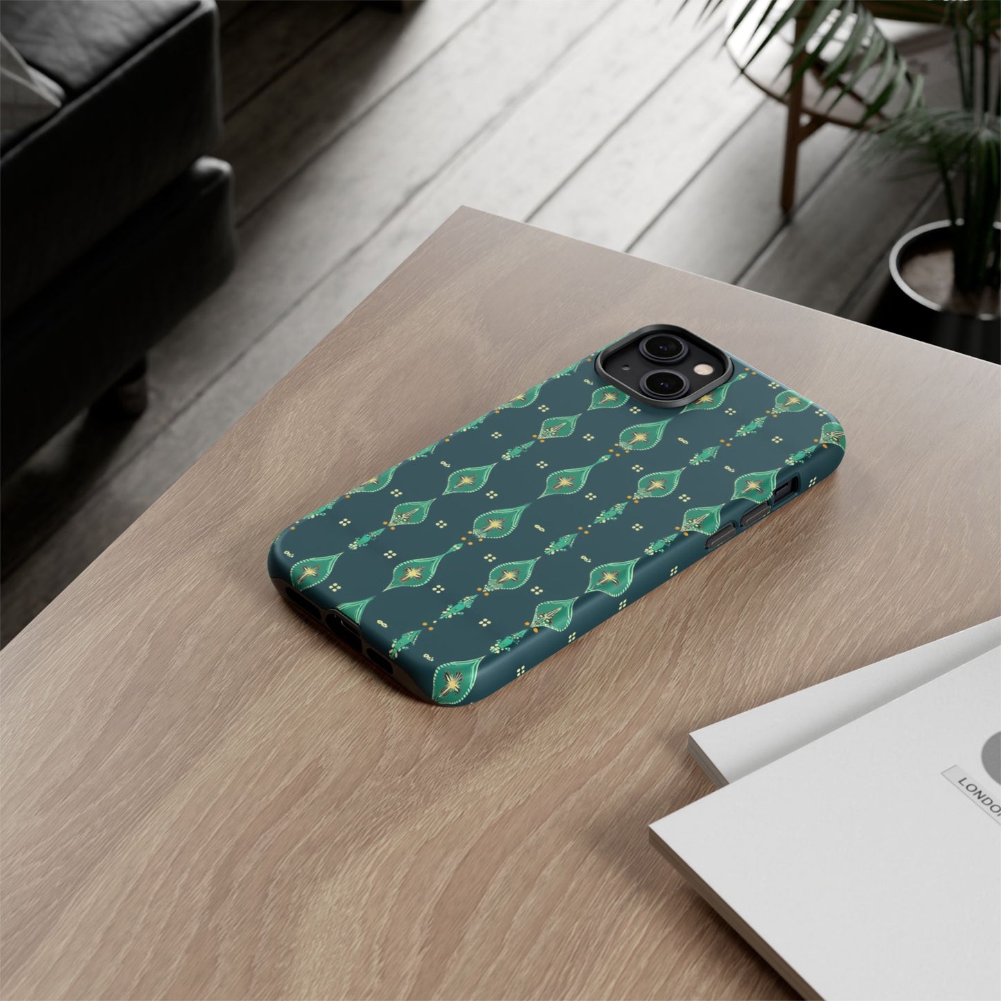 Emerald Boho Teardrop Phone Case