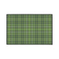 Green Plaid Heavy-Duty Floor Mat — Durable Non-Slip Entry Rug