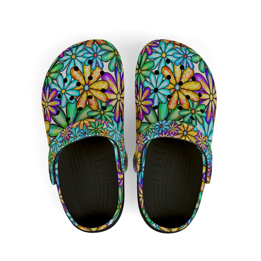 Colorful Floral Kid's EVA Foam Clogs