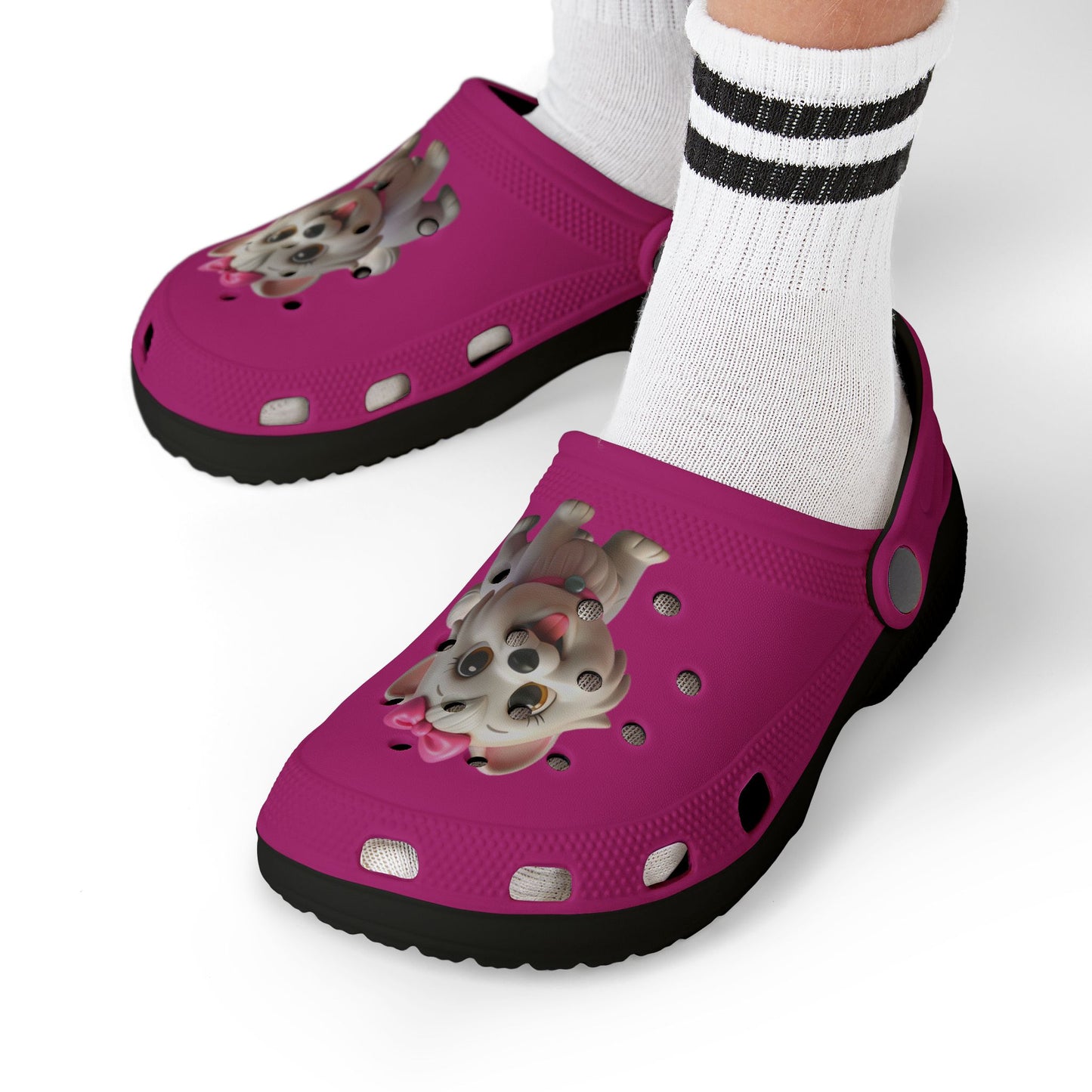 Kids Pink Puppy Clogs — Cute Dog EVA Foam Slip-On Shoes for Toddlers