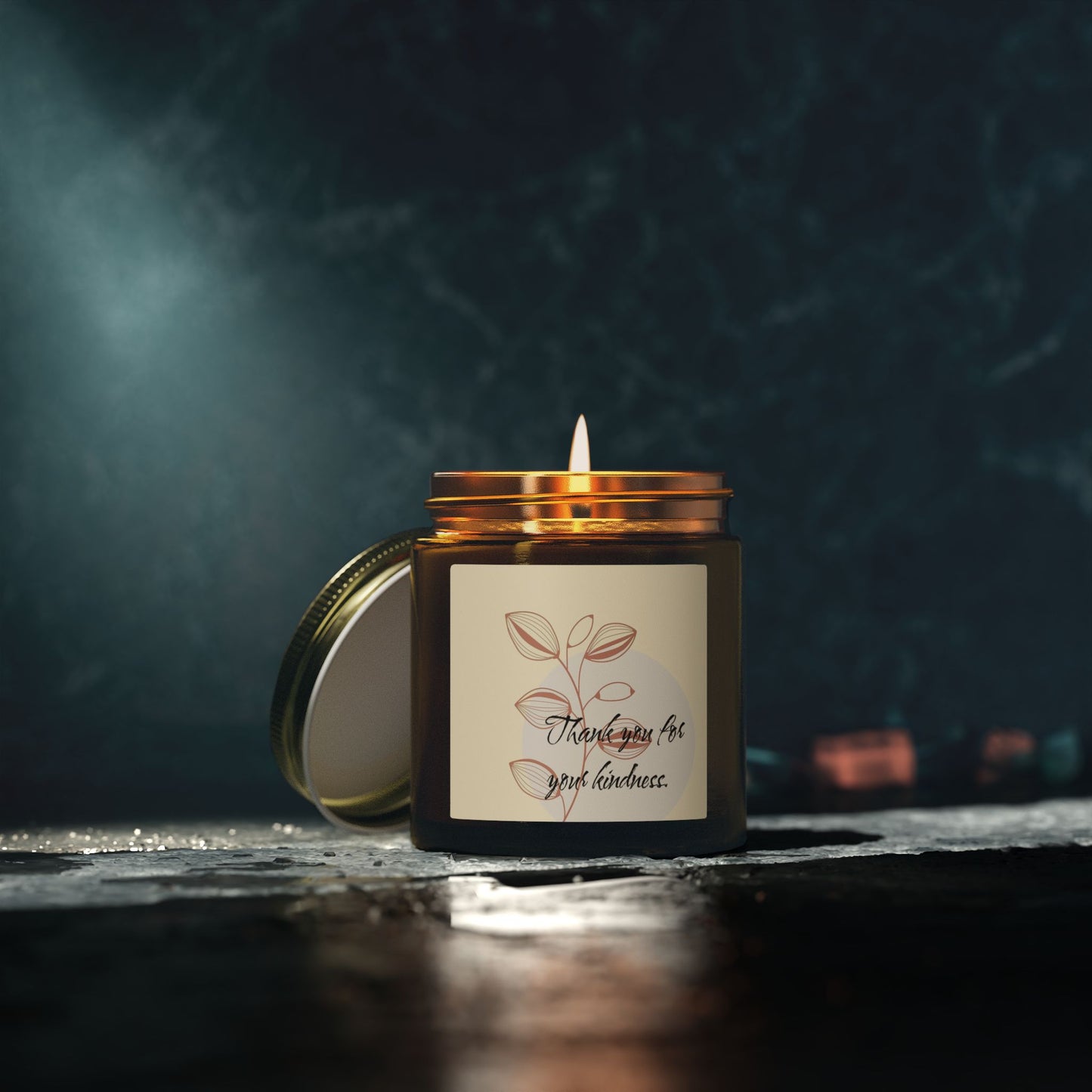 Thank You Candle — Coconut Apricot Scented Jar (4oz & 9oz)