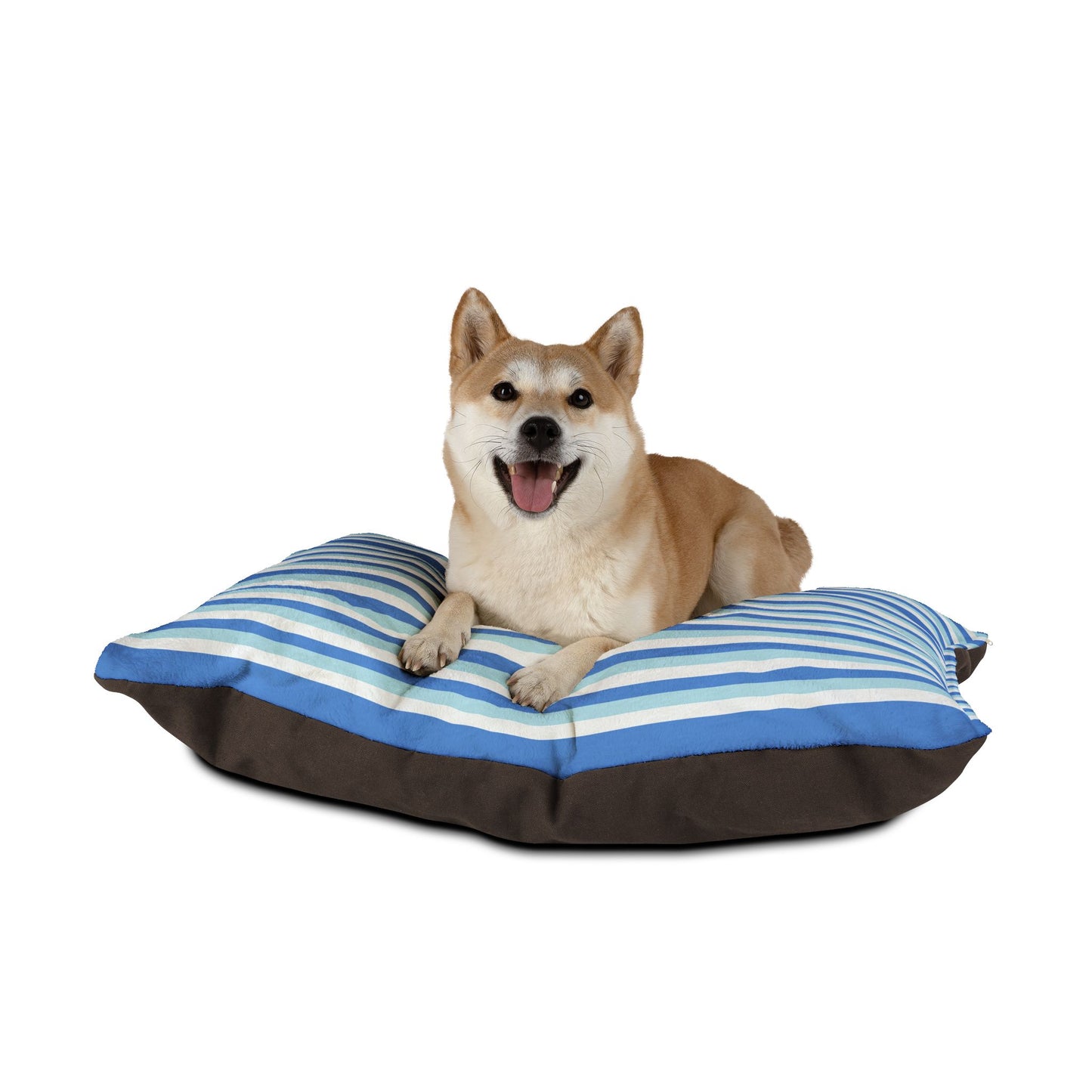 Cozy Coastal Striped Pet Bed | Soft Pet Cushion for Dogs & Cats, Dog Bed, Cat Bed, Striped Pet Pillow, Indoor Pet Furniture