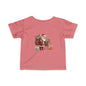 Infant Tee — Cute Santa with Reindeer Christmas Holiday Shirt for Babies