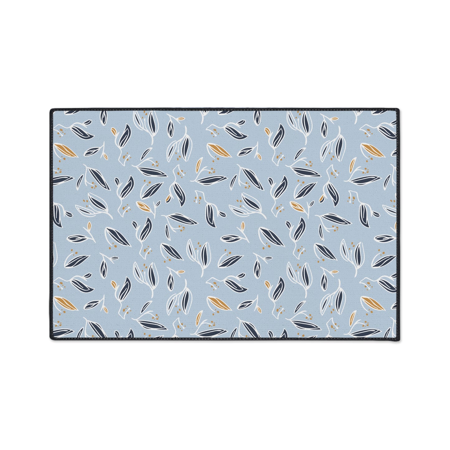 Leaf Pattern Heavy-Duty Floor Mat — Non-Slip Entry & Kitchen Rug