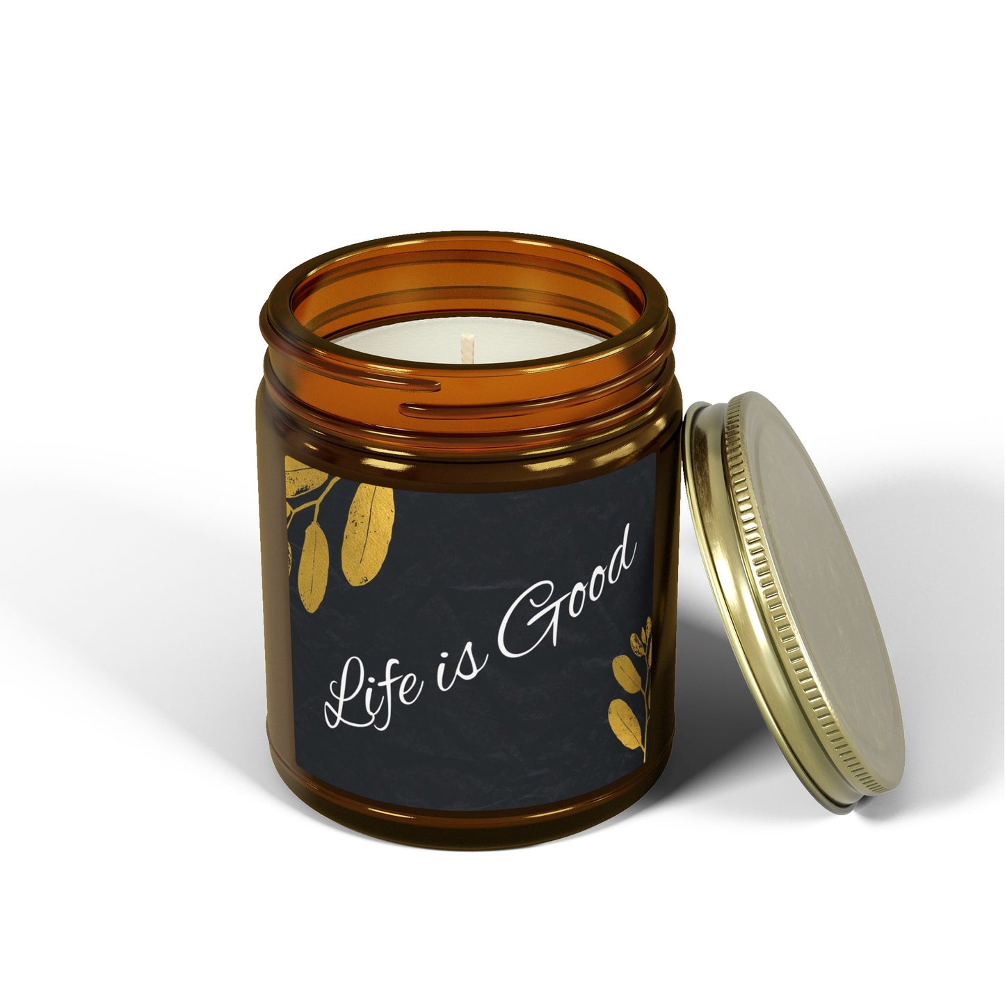 Life Is Good Scented Candle — Coconut Apricot Wax (4oz & 9oz)
