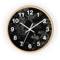 Floral Noir Wall Clock — Elegant Black Floral Decorative Clock