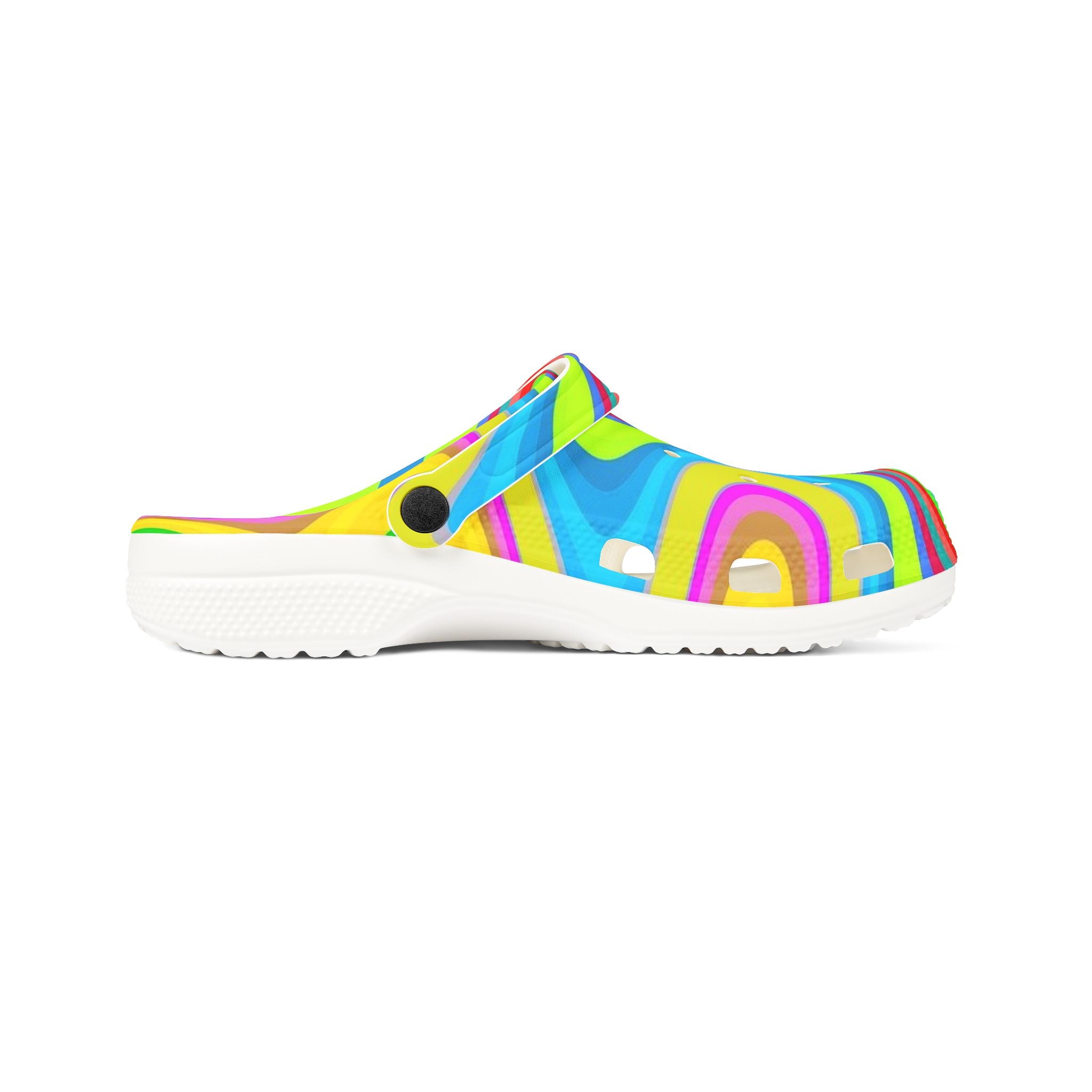 Colorful Swirl Clog Shoes — Vibrant Tie-Dye EVA Foam Slip-Ons