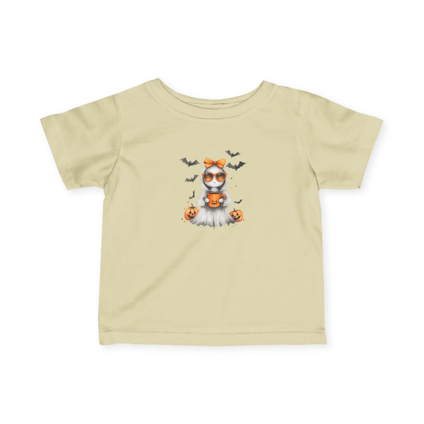Halloween Infant T-Shirt, Cute Pumpkin Ghost Tee, Toddler Halloween Costume, Fall Baby Shirt, Spooky Kids Apparel