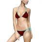 Chic Red Floral Bikini Set, Trendy Swimwear for Beach Days, Summer Pool Parties, Vacation Essentials, Swimwear Gift for Her
