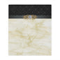Luxury Gold Smoke Minky Blanket — Elegant Damask Accent with Ornate Gem Detail
