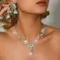 Bridal Necklace And Earrings 2pcs Set, Necklace Jewelry, Bridal Wedding Addition