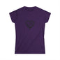 Women's Softstyle Tee with Heart Design, Casual Graphic T-Shirt, Gift for Her, Valentine’s Day Apparel, Trendy Outfit