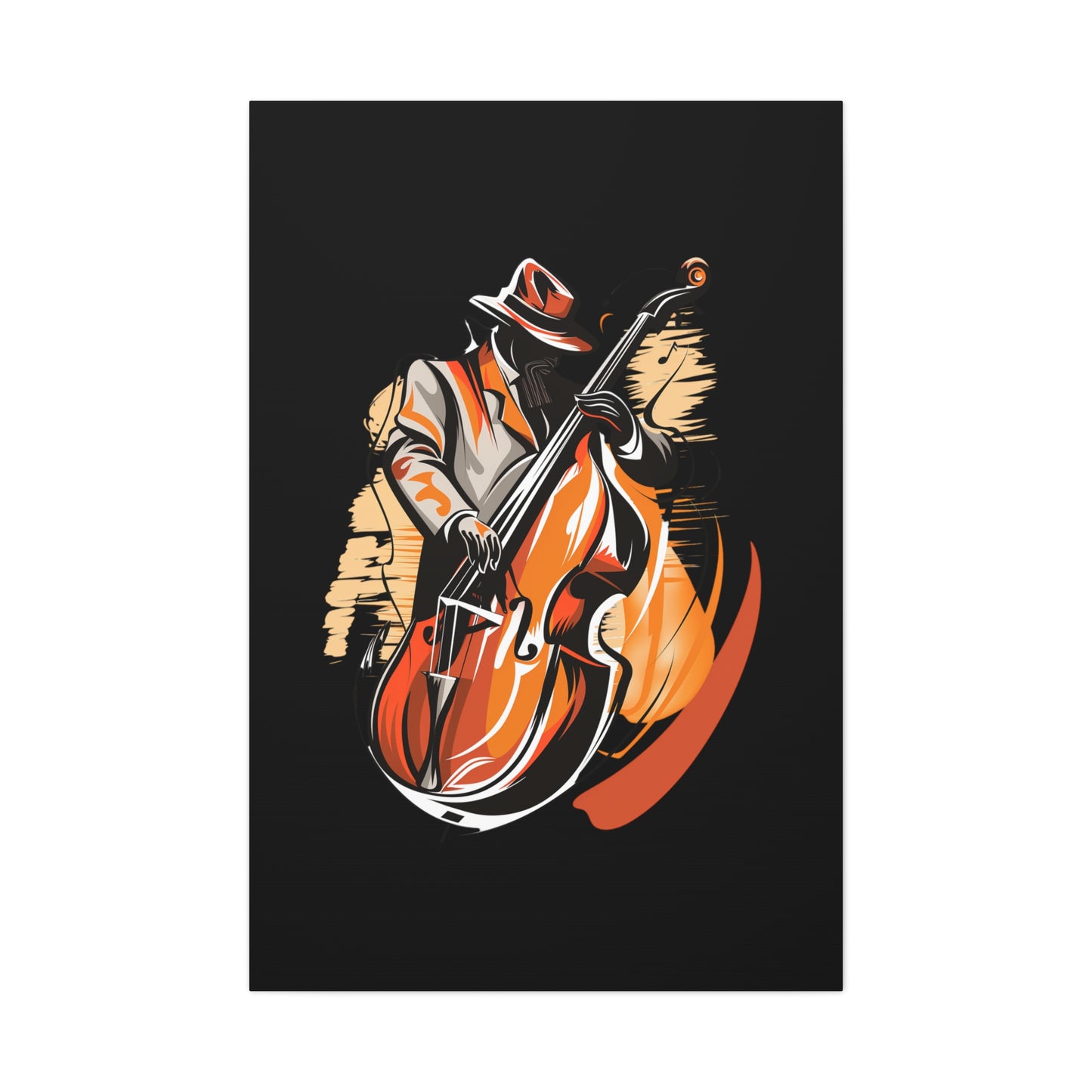 Matte Canvas, Stretched, 1.25" - Bass Player
