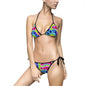 Colorful Tie-Dye Women's Bikini Swimsuit, Summer Swimwear, Beachwear, Summer Vacation, Festival Fashion, Pool Party Outfit
