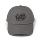 Distressed God Cap, Unisex Casual Hat, Trendy Vintage Cap, Faith Inspired Headwear, Gift for Religious Devotees
