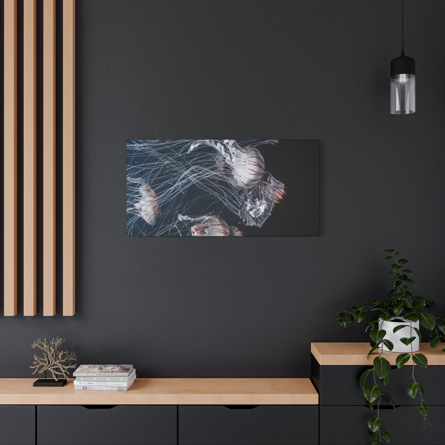 Jellyfish Swarm Matte Stretched Canvas