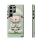 Meditating Lamb Phone Case — Cute Pastel Protective iPhone Cover