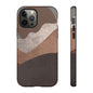 Abstract Earthtone Phone Case — Brown Layered Rugged Tough Case