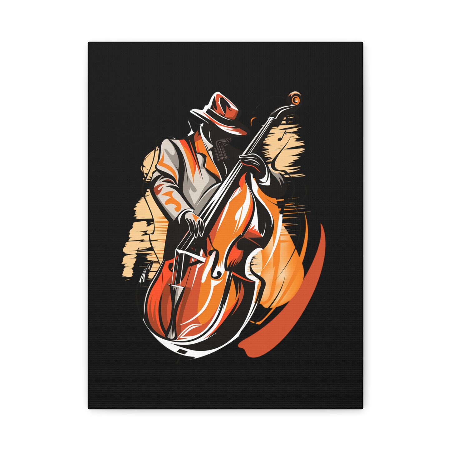 Matte Canvas, Stretched, 1.25" - Bass Player