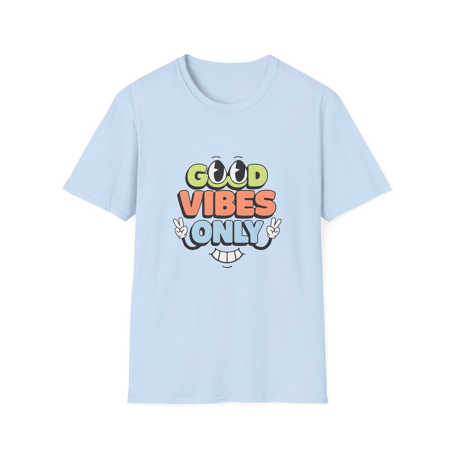 Good Vibes Only T-Shirt — Retro Smiley Graphic Tee