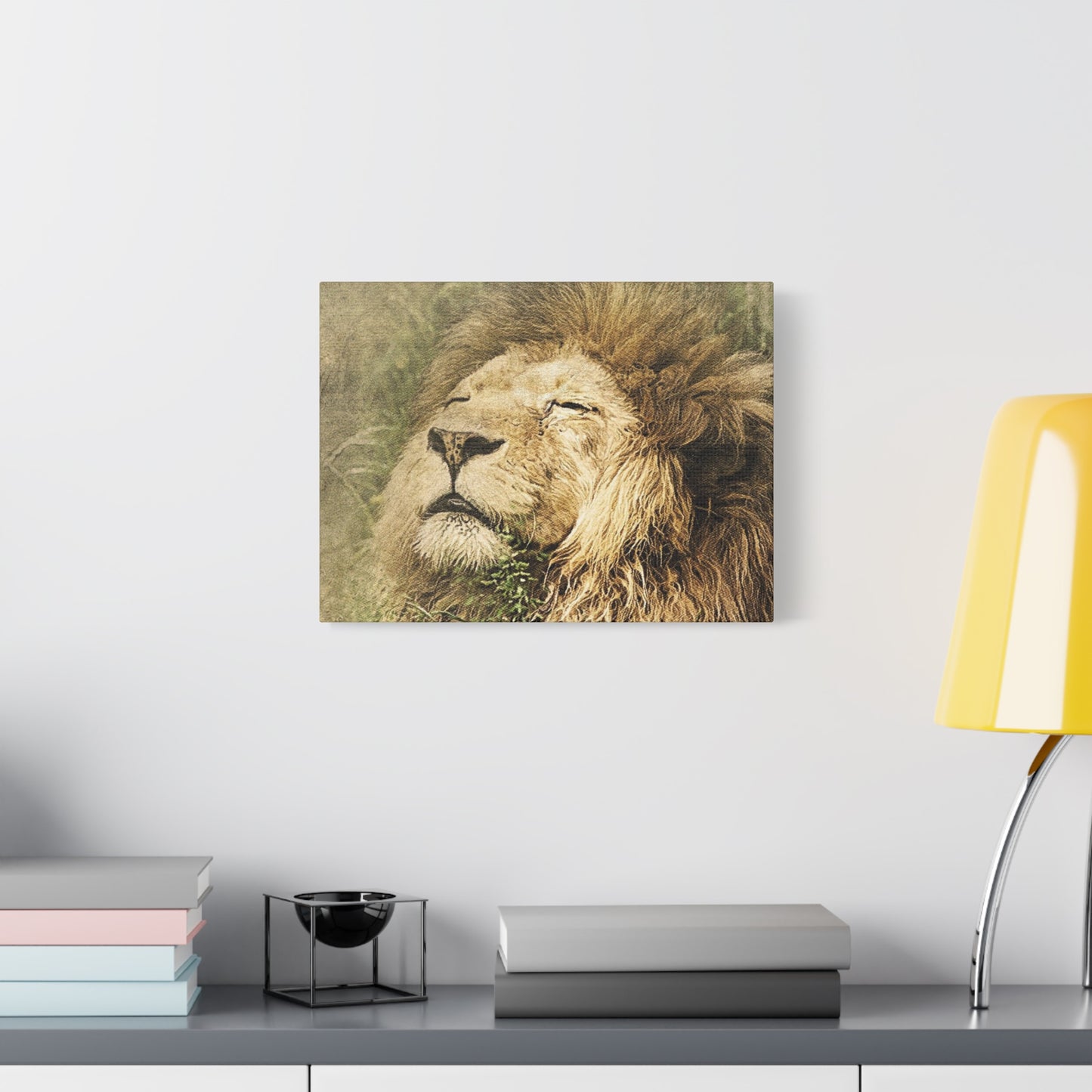 Lion Portrait Matte Canvas Print — Stretched 1.25" Wall Art