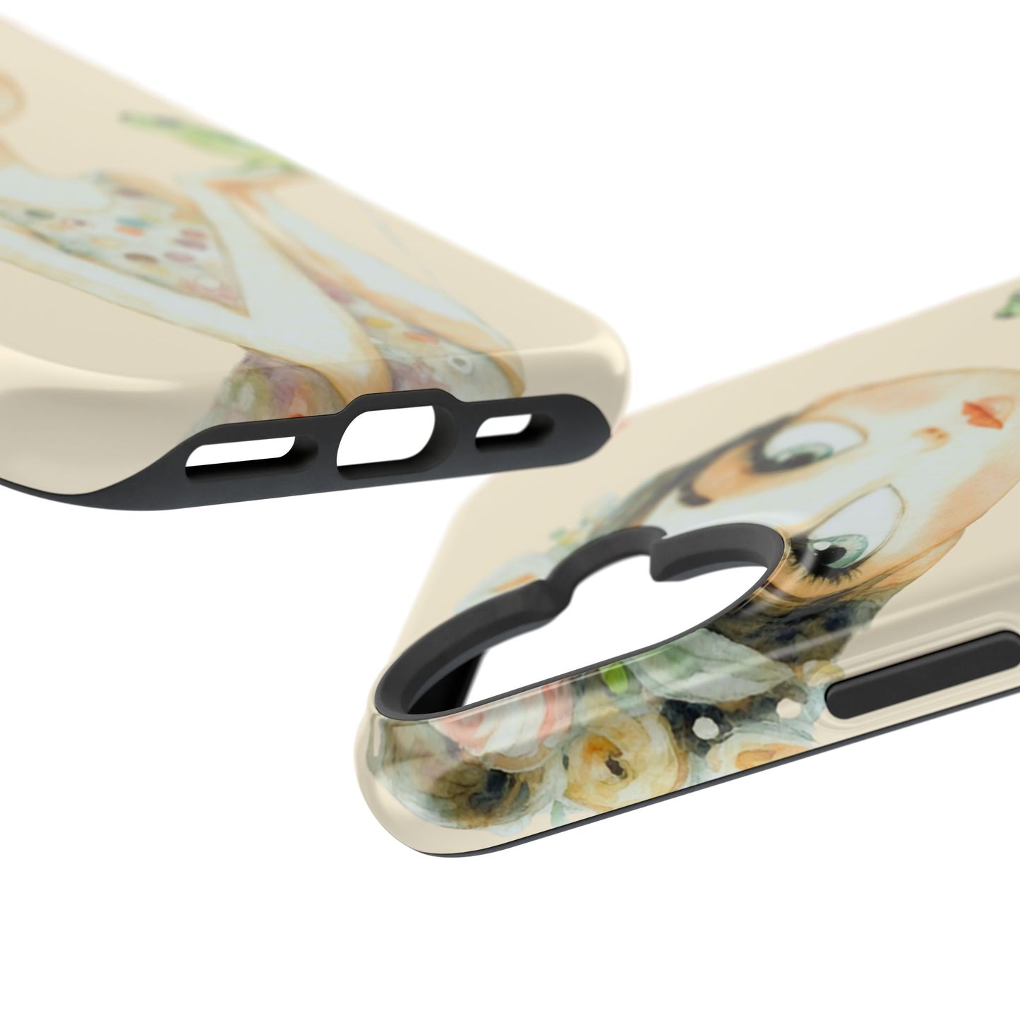 Whimsical Girl with Frog Magnetic Impact Phone Case