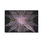 Abstract Floral Mandala Heavy-Duty Floor Mat — Pink Teal Fractal Design