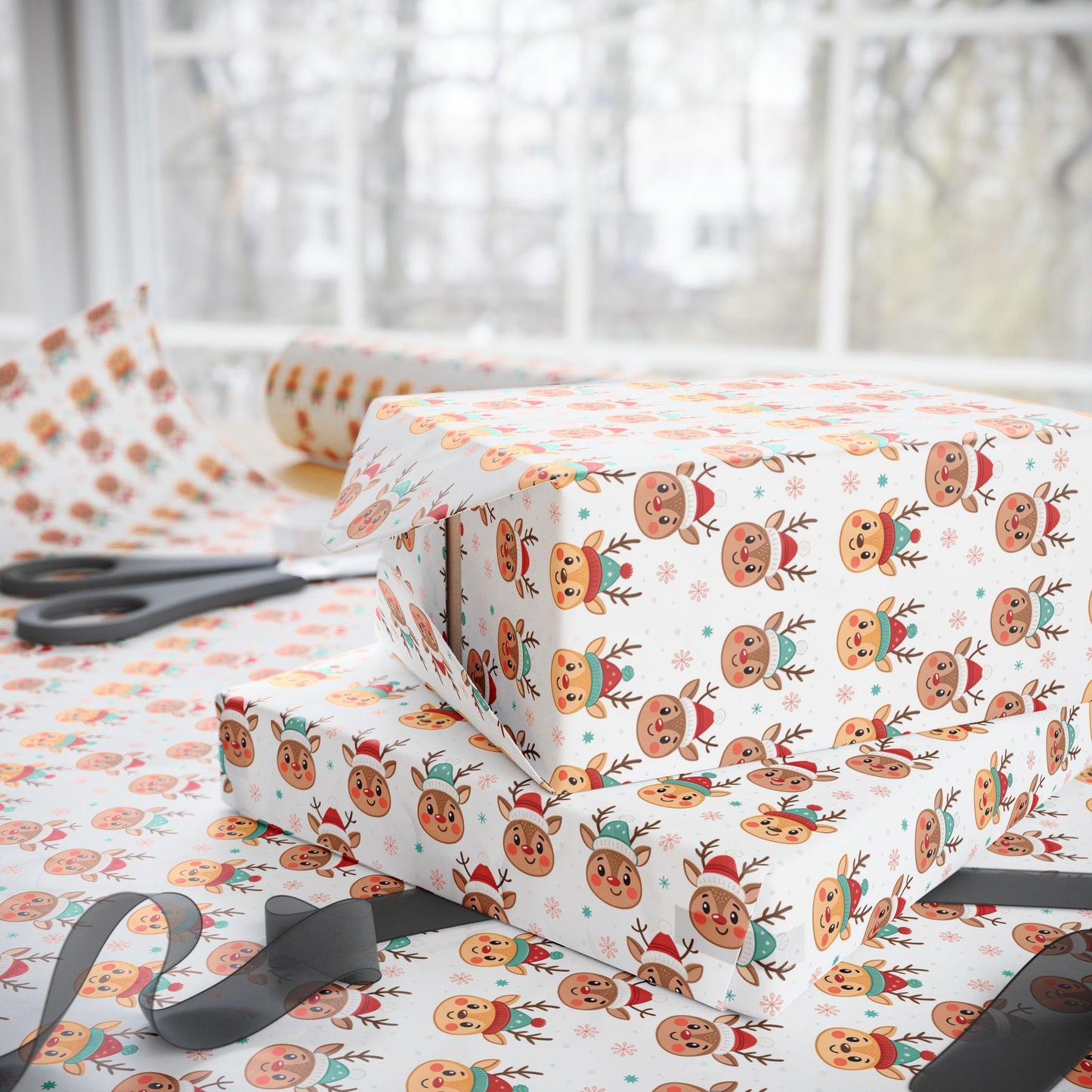 Gingerbread Pattern Wrapping Paper — Festive Holiday Gift Wrap (Roll)
