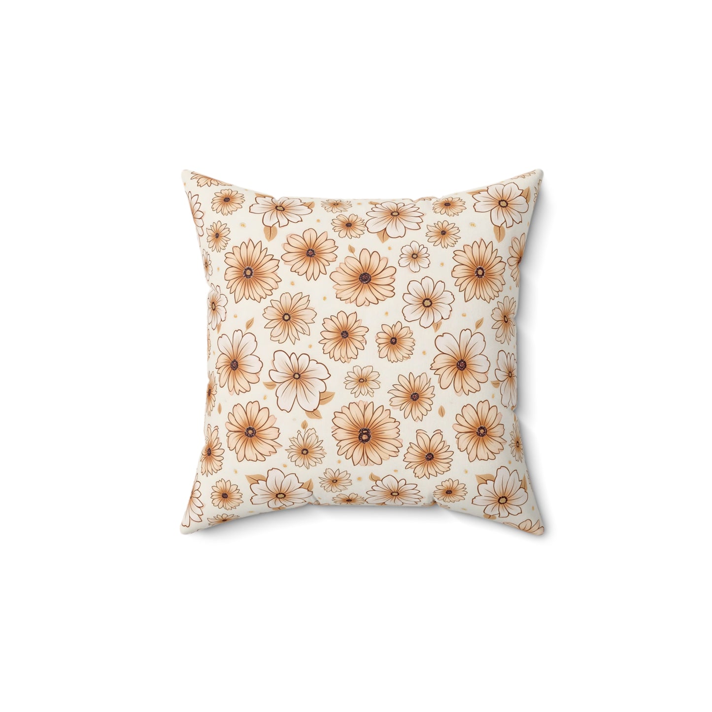 Bohemian Floral Throw Pillow, Cozy Home Decor, Flower Design Cushion, Gift for Her, Boho Chic Decoration, Spring and Summer Accent