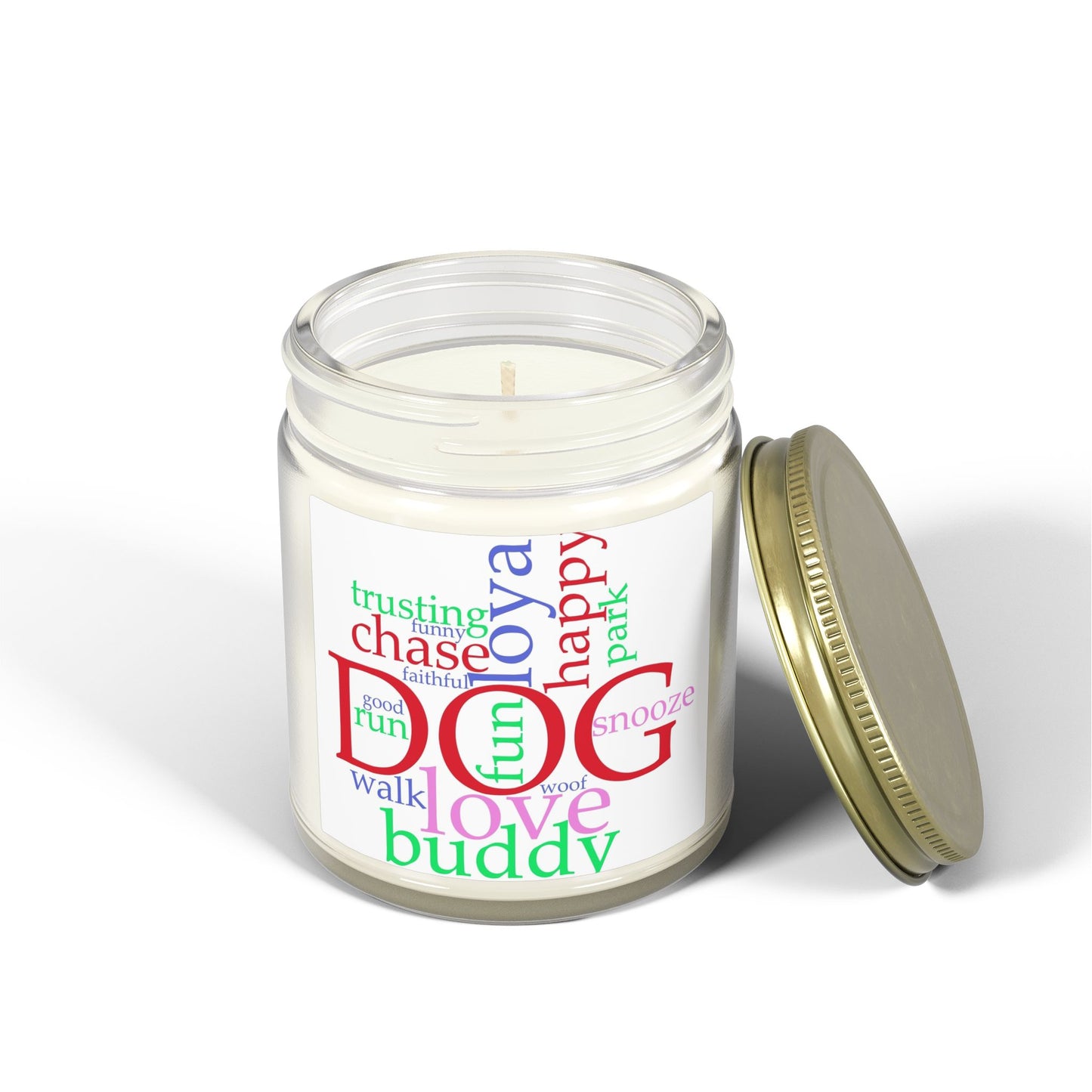 Dog Word Cloud Scented Candle — (4oz & 9oz)