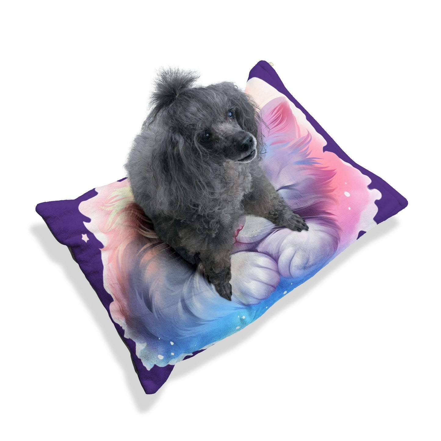 Cute Sleeping Cat Pet Bed — Soft Plush Cushion for Cats & Small Dogs
