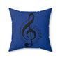 Musical Note Throw Pillow - Cozy Music Decor, Gift for Musicians