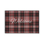 Welcome Plaid Heavy-Duty Floor Mat — Red Buffalo Check Doormat