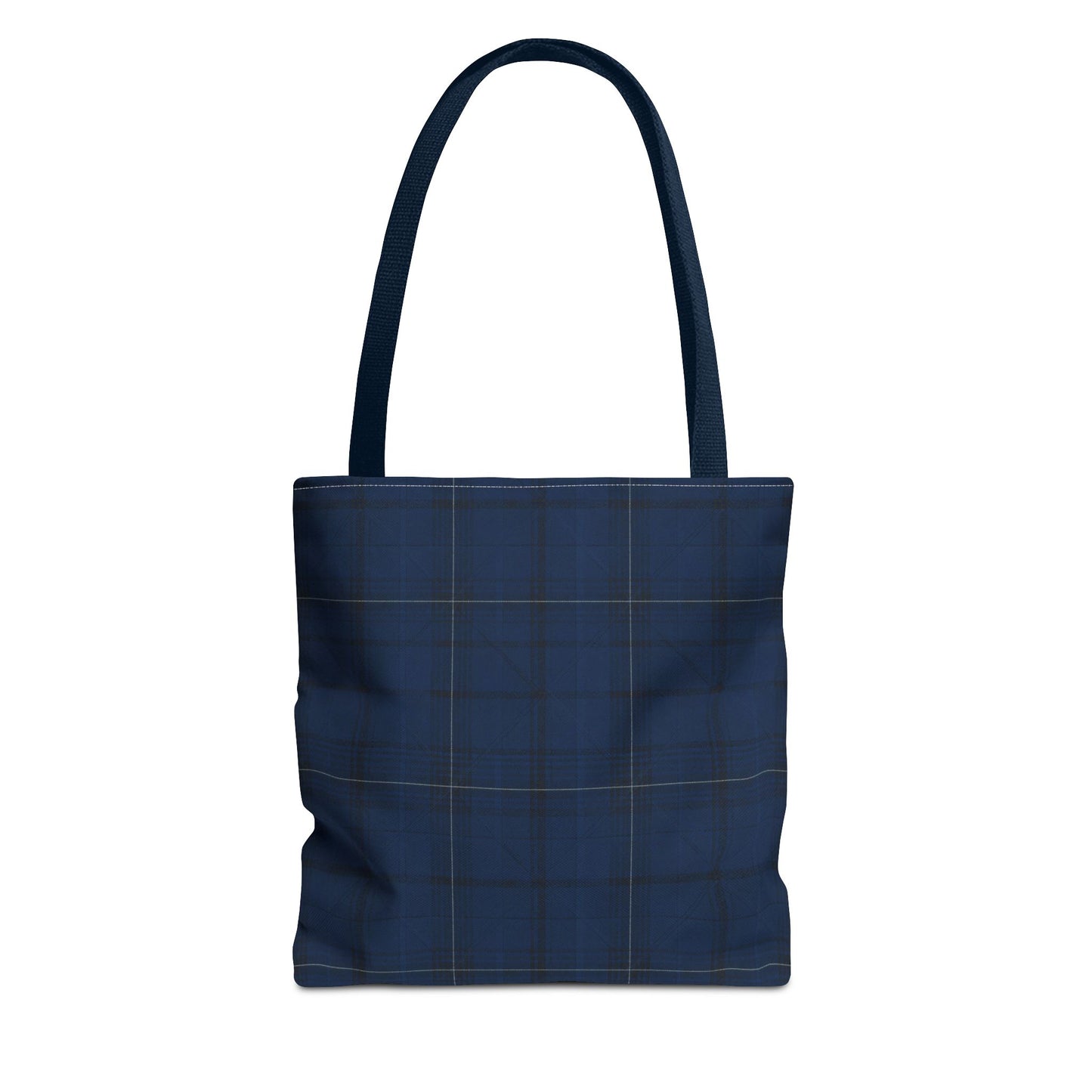 Navy Tartan Tote Bag – Classic Plaid Tote