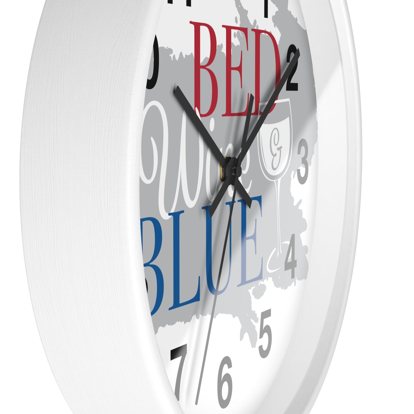 Patriotic Wall Clock - "Bed, White, and Blue" - Home Decor