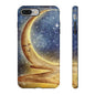 Moonlit Smile Phone Case — Starry Night Crescent Moon iPhone Cover