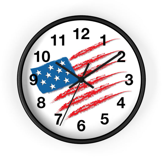 Vintage USA Flag Wall Clock
