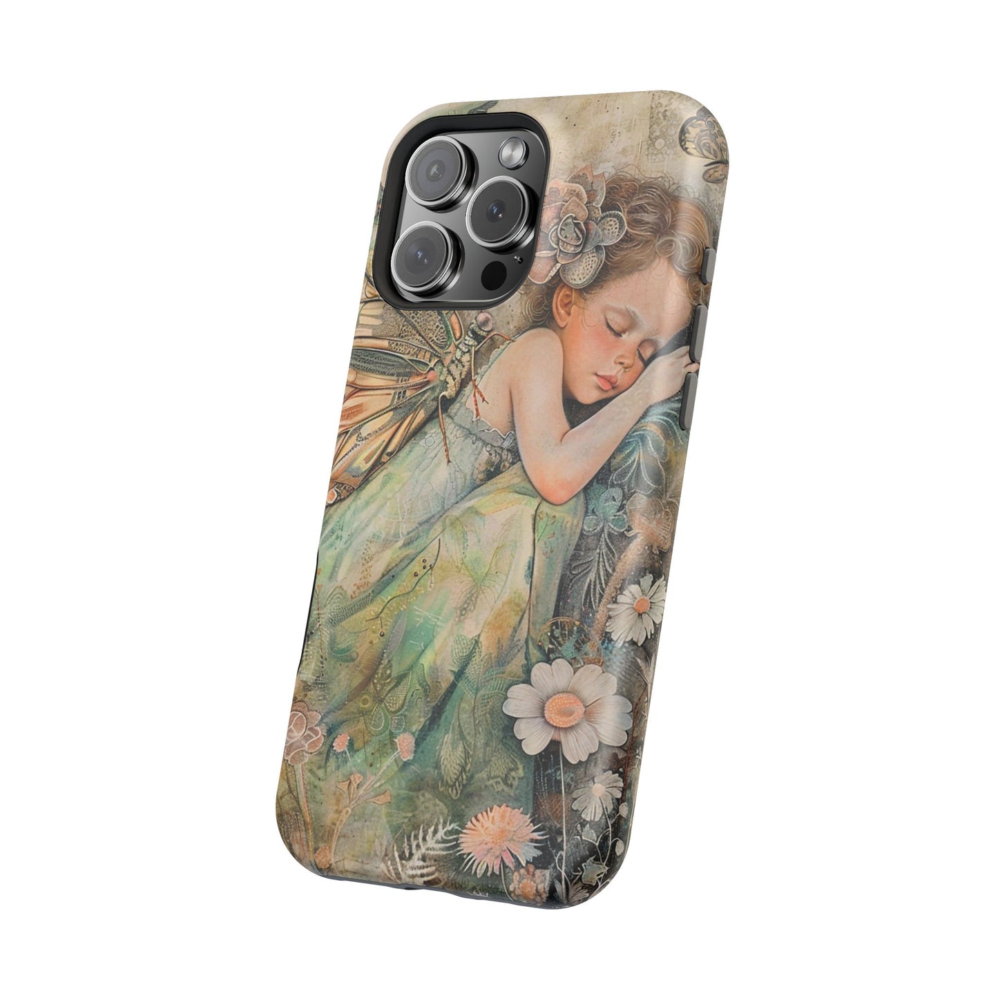 Fairy Sleeping Phone Case — Magnetic Impact-Resistant iPhone Cover
