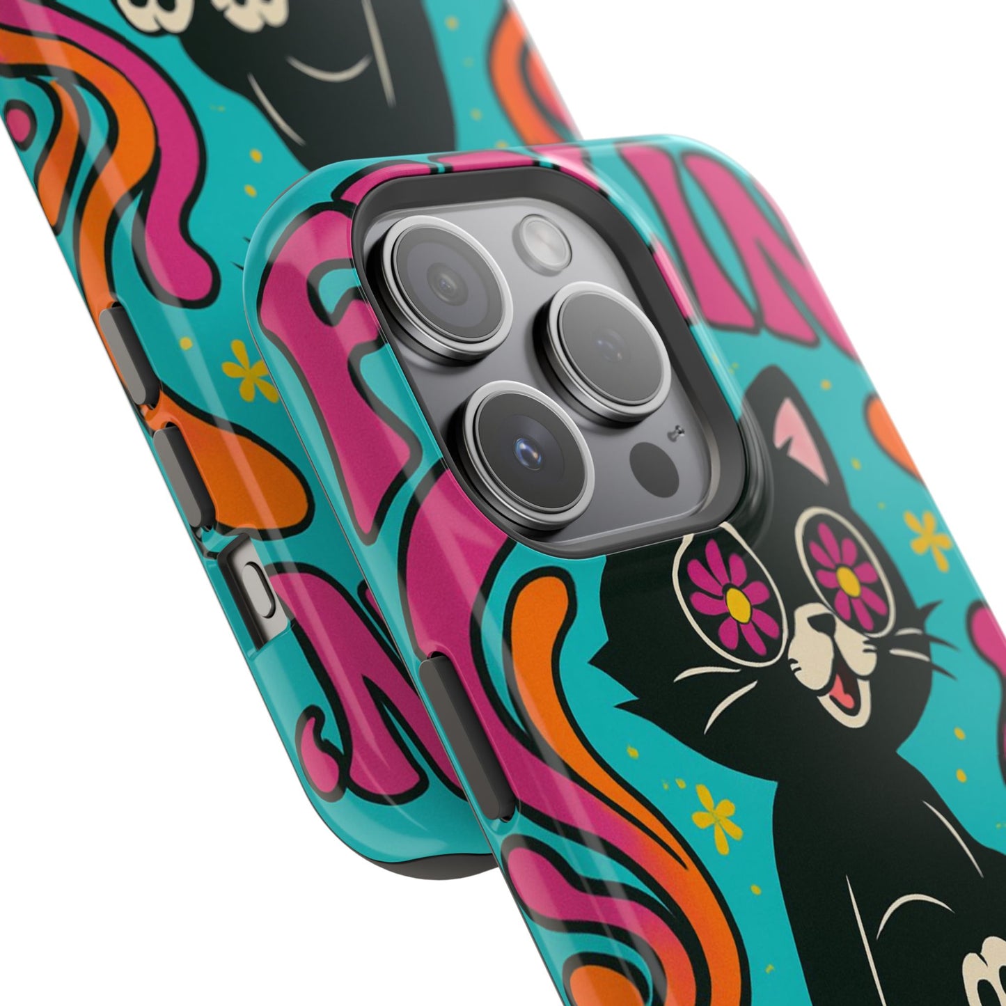 Groovy Cat Magnetic Impact-Resistant Phone Case