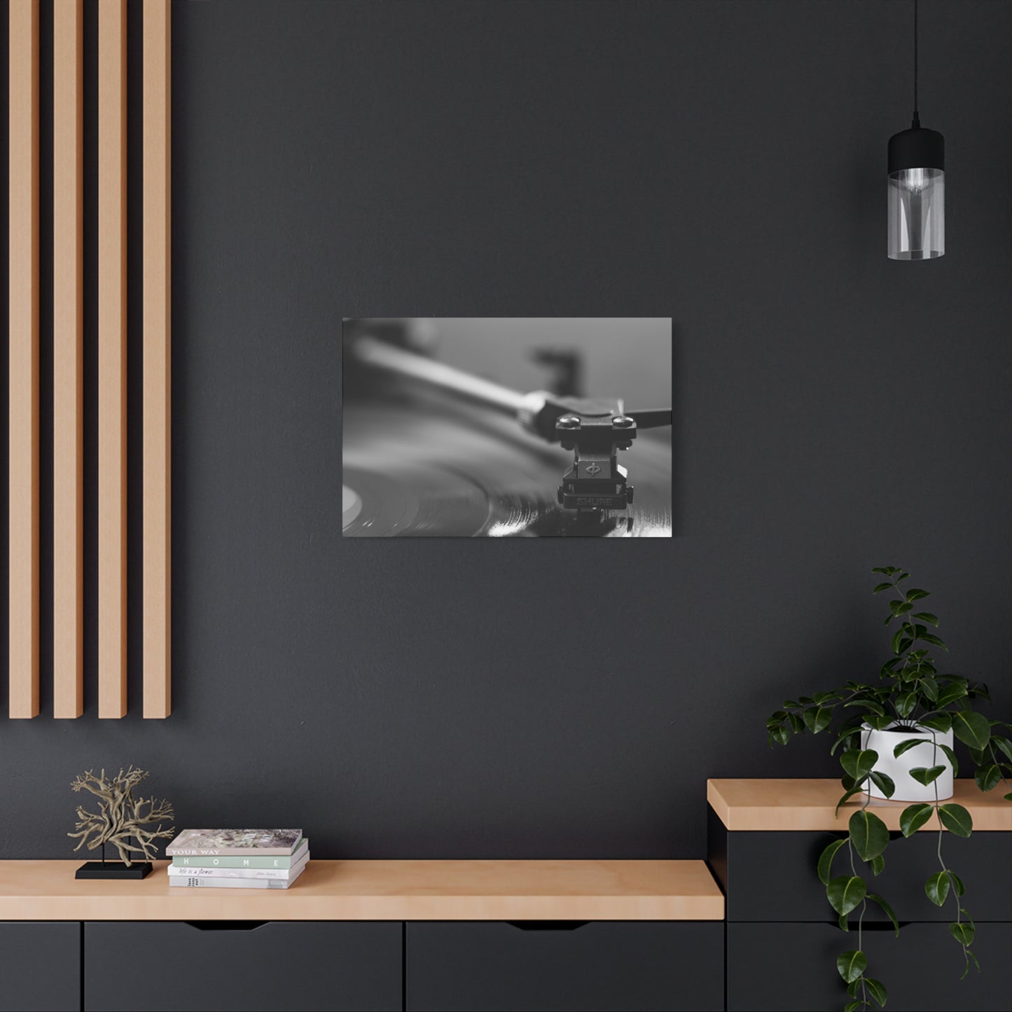 Vinyl Turntable Matte Canvas Print — Stretched 1.25" Wall Art