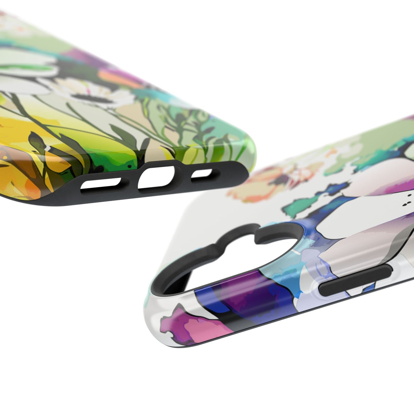 Floral Watercolor Magnetic Phone Case — Impact‑Resistant Protective Cover