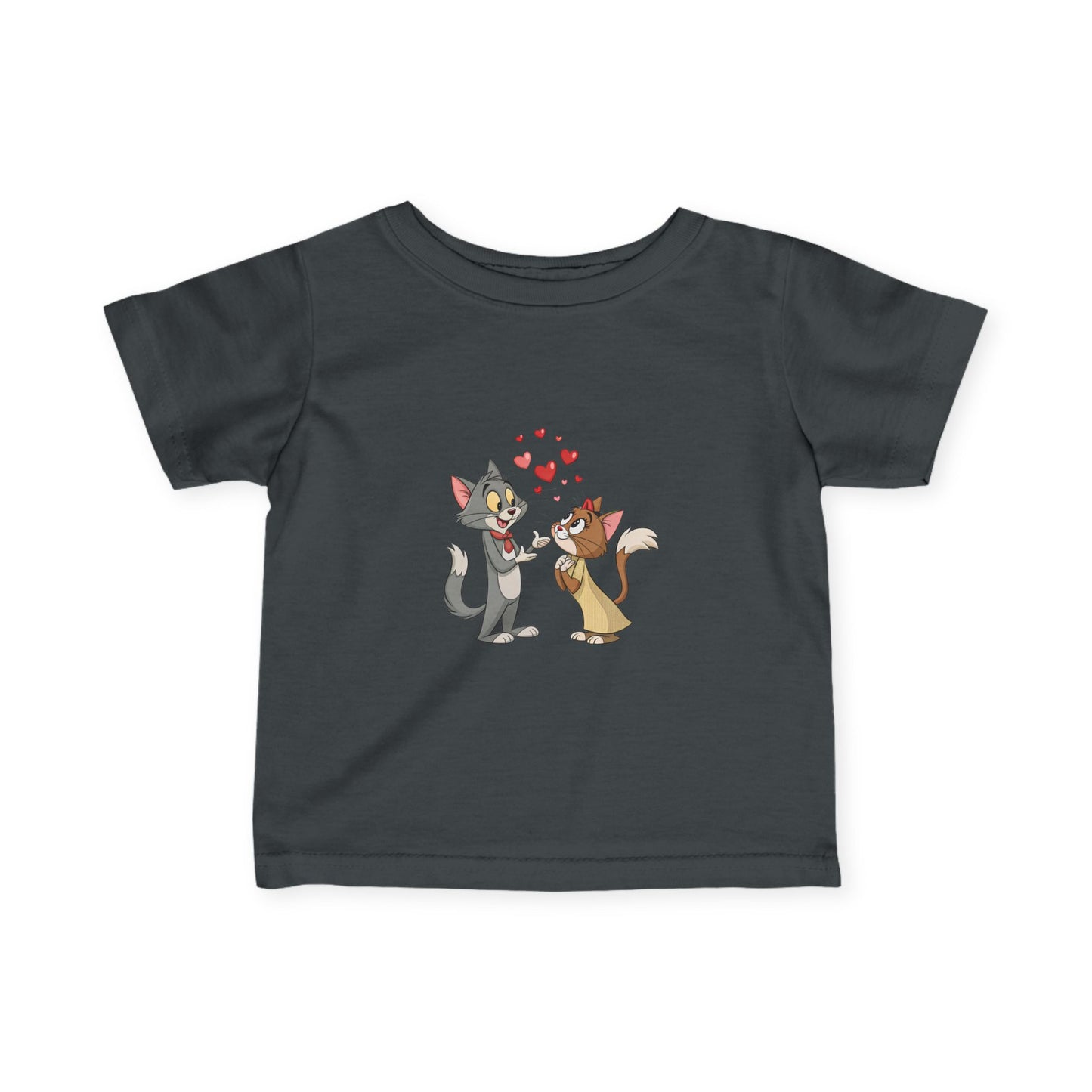 Infant Tee — Cute Cartoon Cats in Love Kids Shirt
