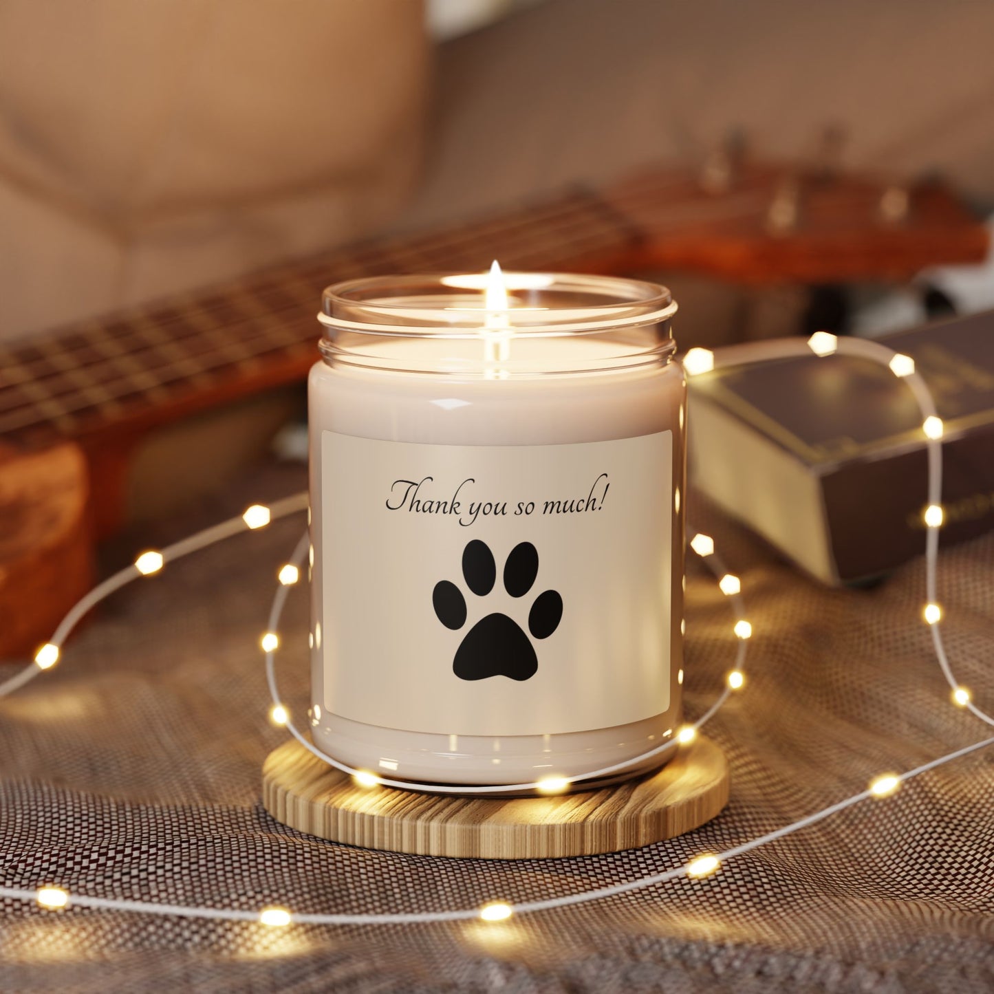 Soy Candle — "Thank You So Much" Paw Print (9 oz)