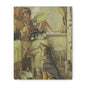Vintage Cottage Animal Illustration Matte Canvas Print