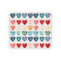 Colorful Watercolor Hearts Rectangular Mouse Pad — Vibrant Desk Mousepad for Home & Office