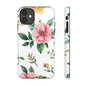 Floral Tough Phone Case — Pink Peony Protective Phone Cover