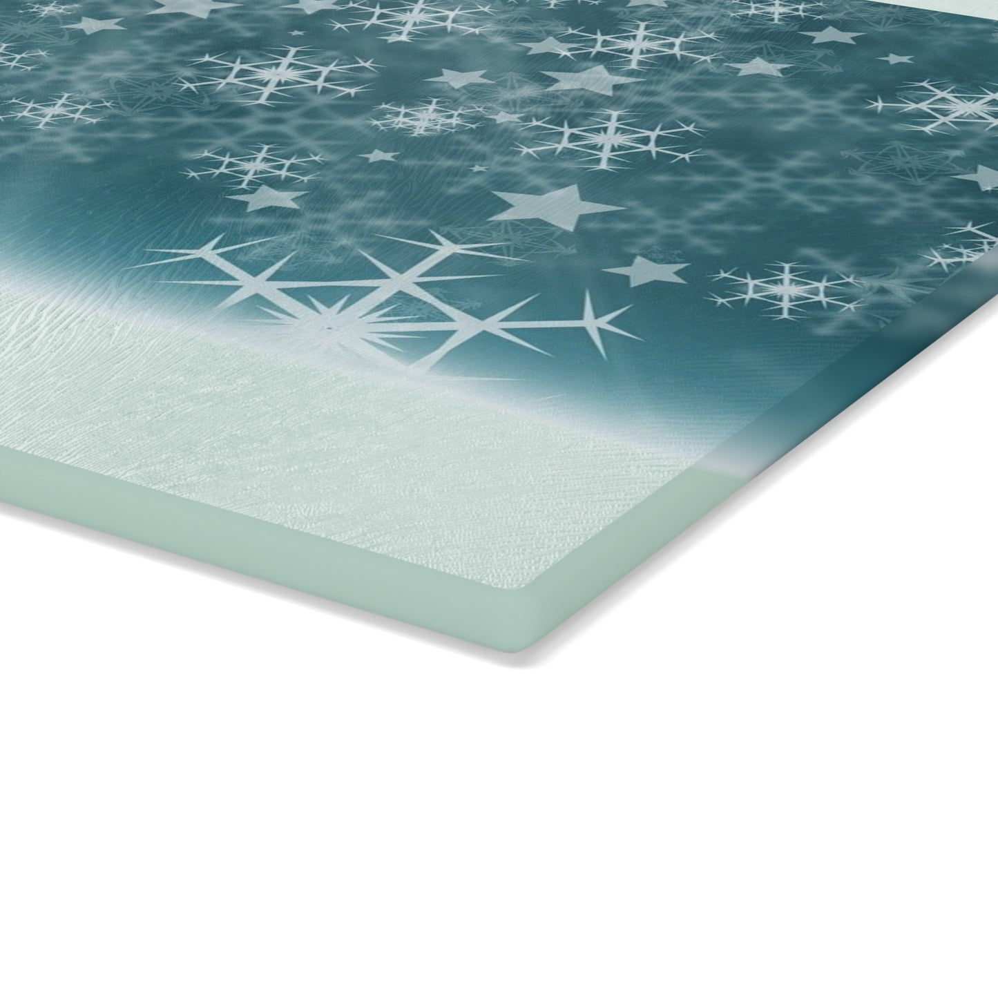 Winter Snowflake Glass Cutting Board – Frosty Holiday Kitchen Decor