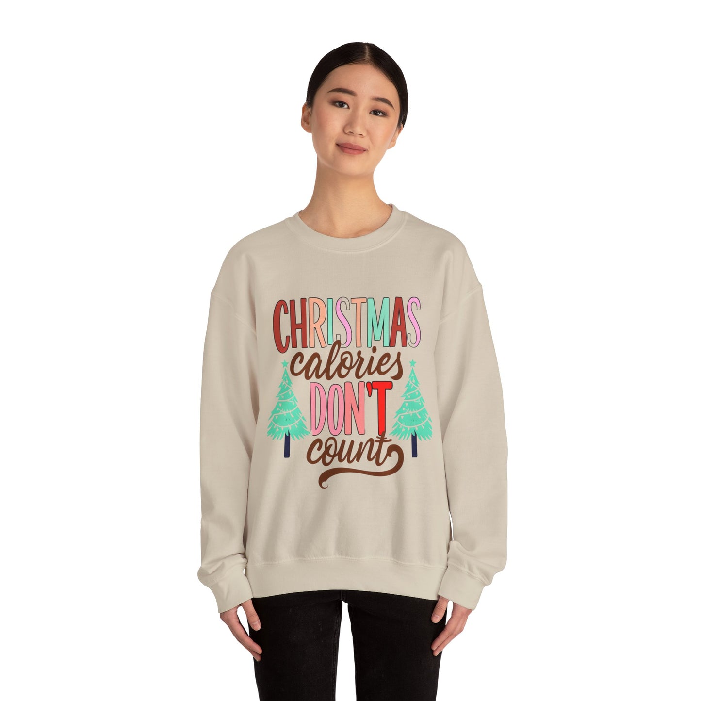 Christmas Calories Don't Count Sweatshirt — Funny Holiday Crewneck